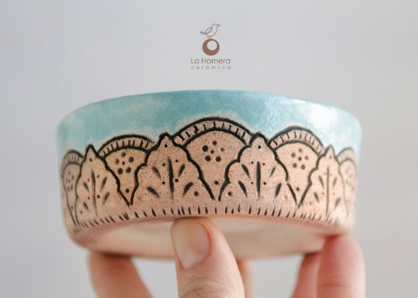 Producto - Set Separador de Yema y Clara Artesanal - Esgrafiado a mano - 5