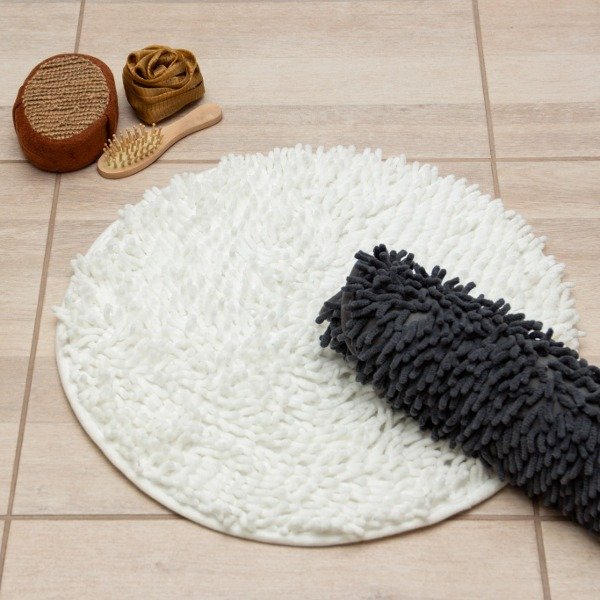 Producto - Alfombra Shaggy Circular Blanca
