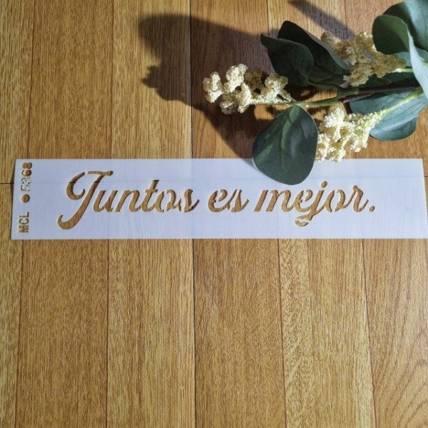 Producto - St 5368 de 25x5cm Stencil Juntos es mejor.