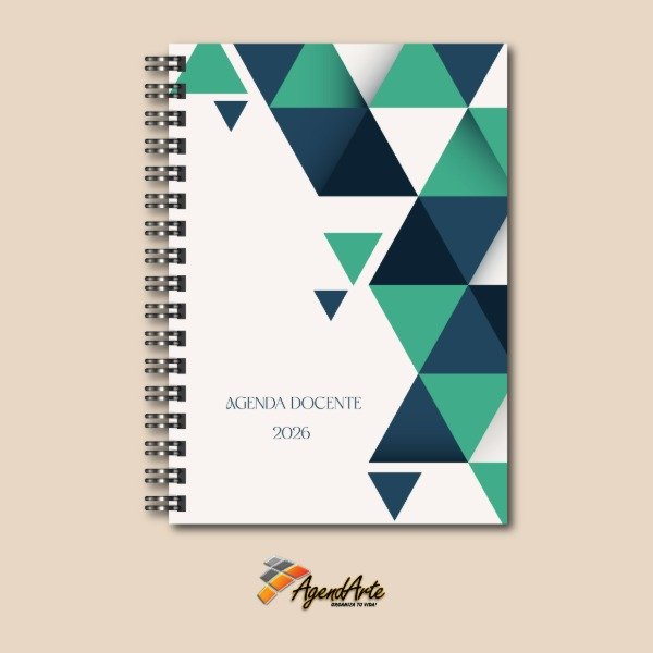 Producto - Agenda Docente 2 Cursos - Tapa dura A5 - Diseño 3