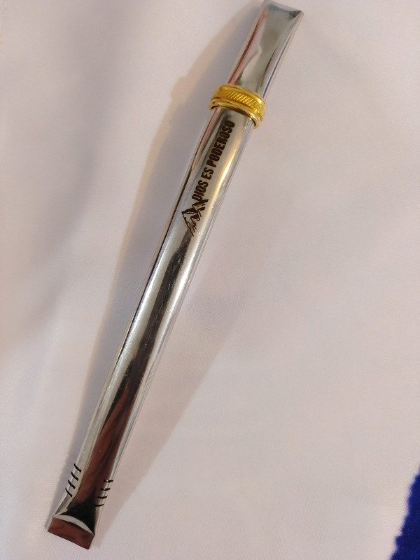 Producto - Bombilla Acero Inoxidable - Dios es Poderoso
