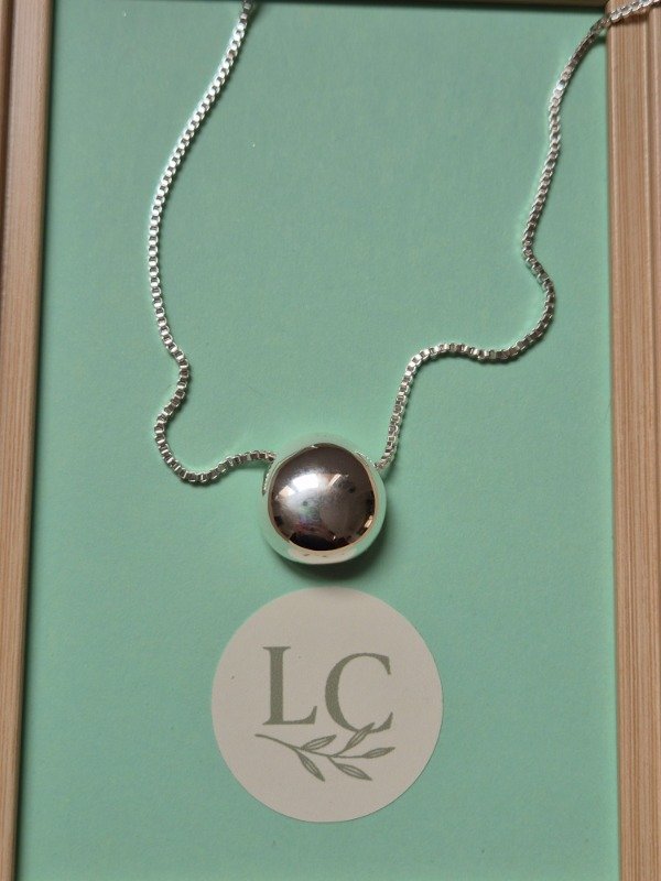 Producto - Collar bañado en plata dije circulo