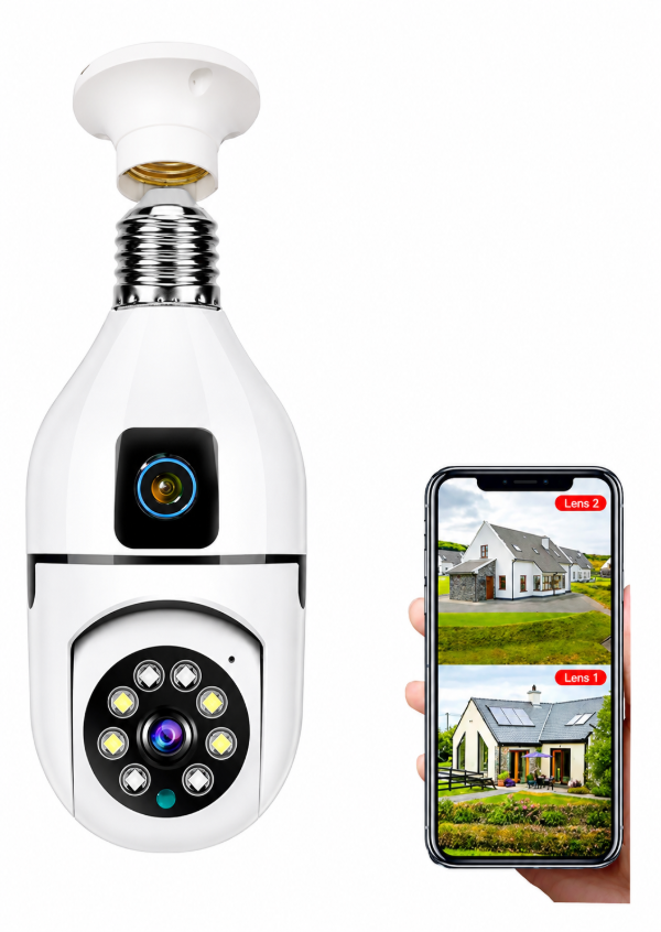 Producto - CAMARA DOBLE LENTE 360 SEGURIDAD DOMO - 0
