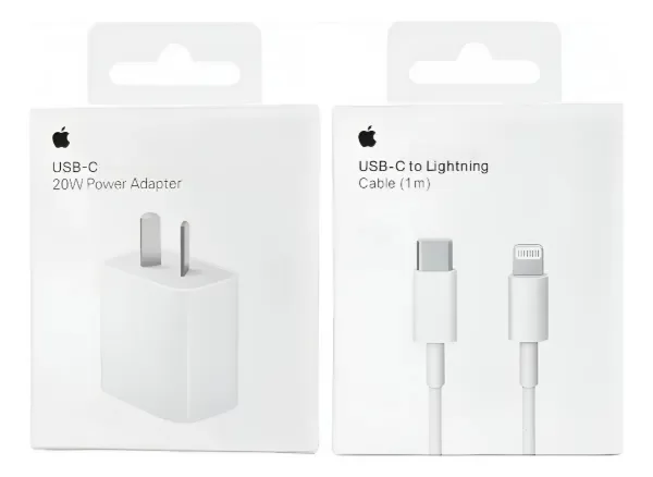 Producto - Cargador Para Iphone 20w Usb C + Cable Lightning Original 1m (CERTIFICADO)