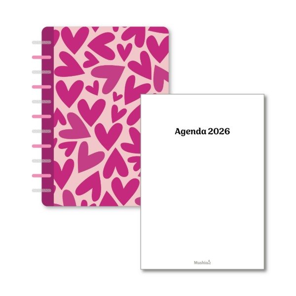 Producto - Agenda 2026 - Corazones Rosas