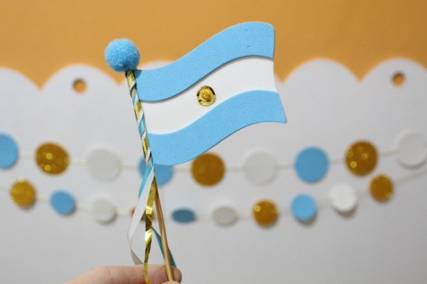 Producto - Pinchos bandera Argentina grande, pack x 6