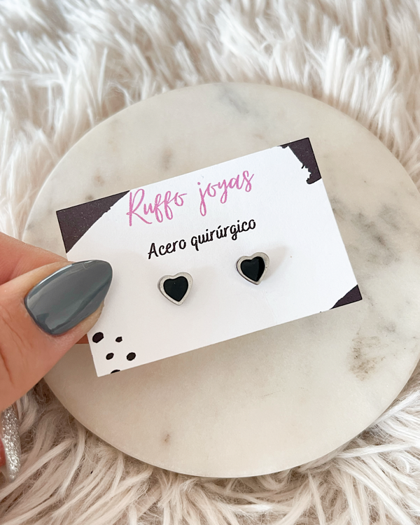 Producto - Aro abridor corazón negro acero