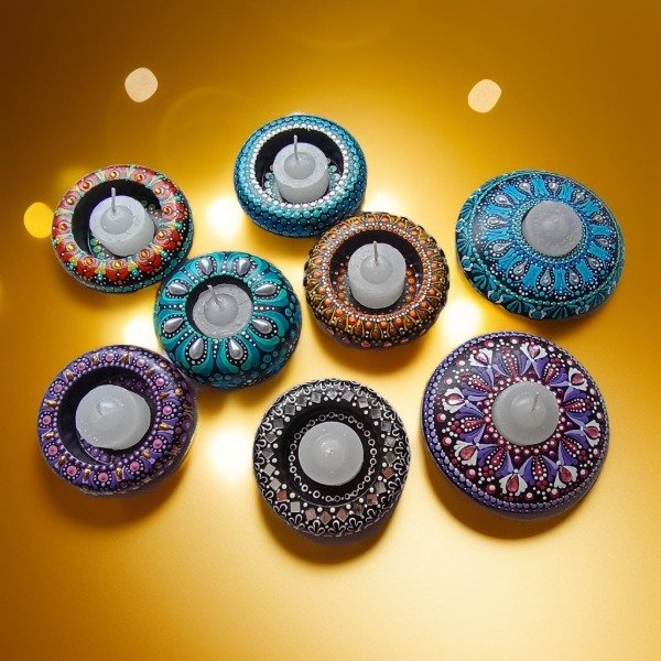 Producto - PORTAVELAS DE YESO