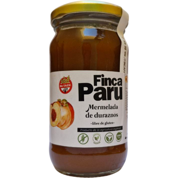 Producto - Mermelada de durazno (sin azúcar) - 395g [Finca Paru]