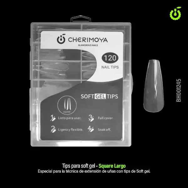 Producto - CHERIMOYA TIPS SOFT GEL SQUARE