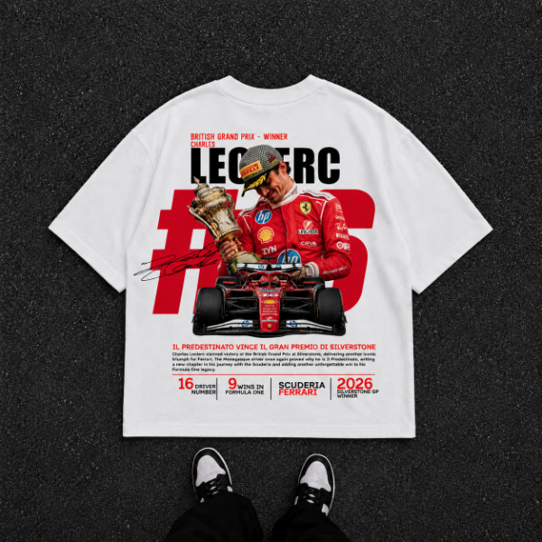 Producto - Remera Oversize - Charles Leclerc - Silverstone GP 2026
