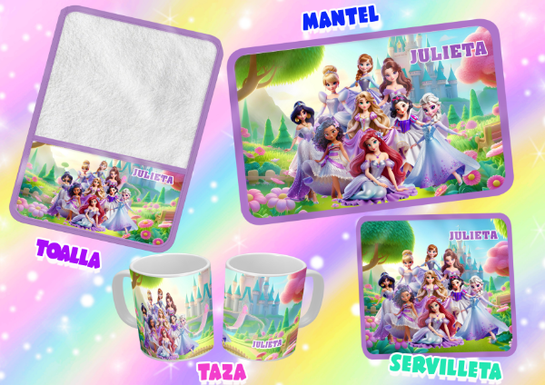 Producto - SET DE 4 ELEMENTOS PRINCESAS