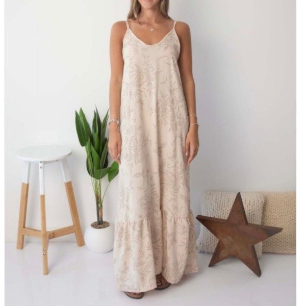 Producto - 615 - VESTIDO LARGO BORDADO