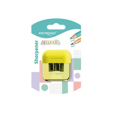 Producto - SACAPUNTAS 2 ORIFICIOS JELLY GEL X UNIDAD EN BLISTER KEYROAD