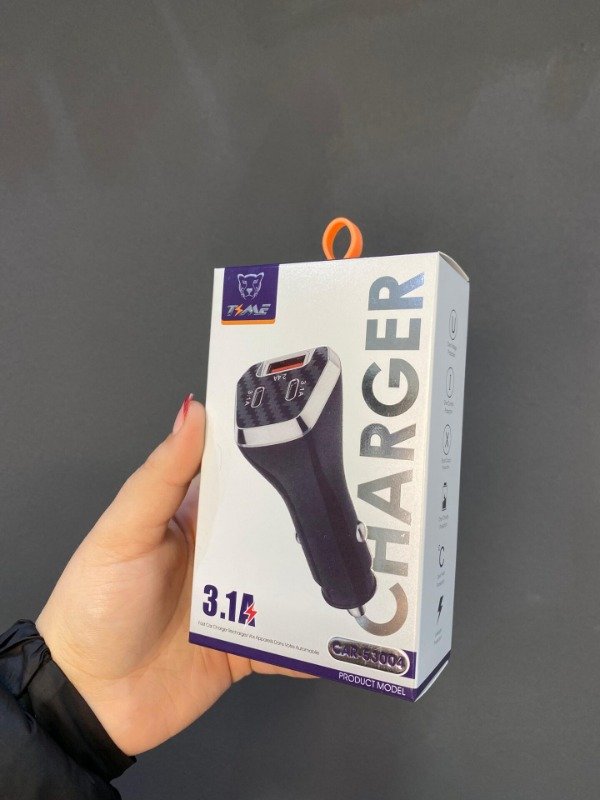 Producto - CARGADOR AUTO PLUG IN 2 TIPO C + USB 3.1A