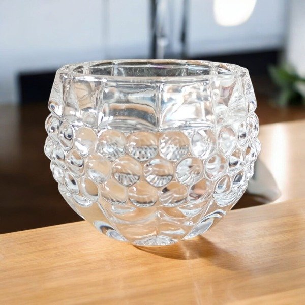 Producto - Porta vela vidrio labrado