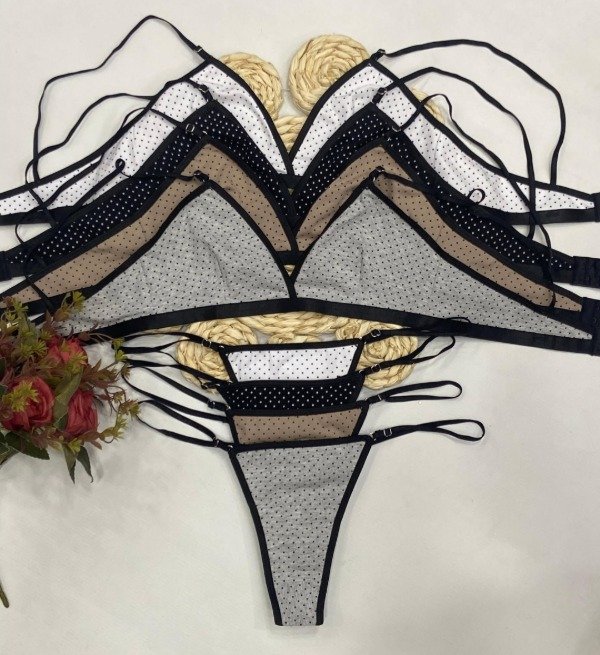 Producto - Bralette de algodón a lunares