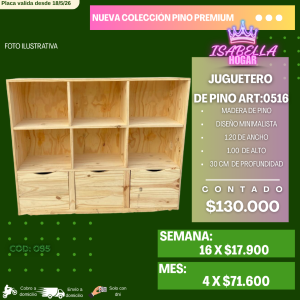 Producto - JUGUETERO DE PINO