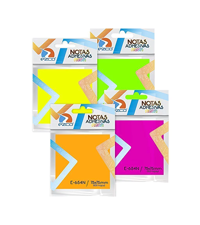 Producto - Notas adhesivas EZCO E-654 NEON