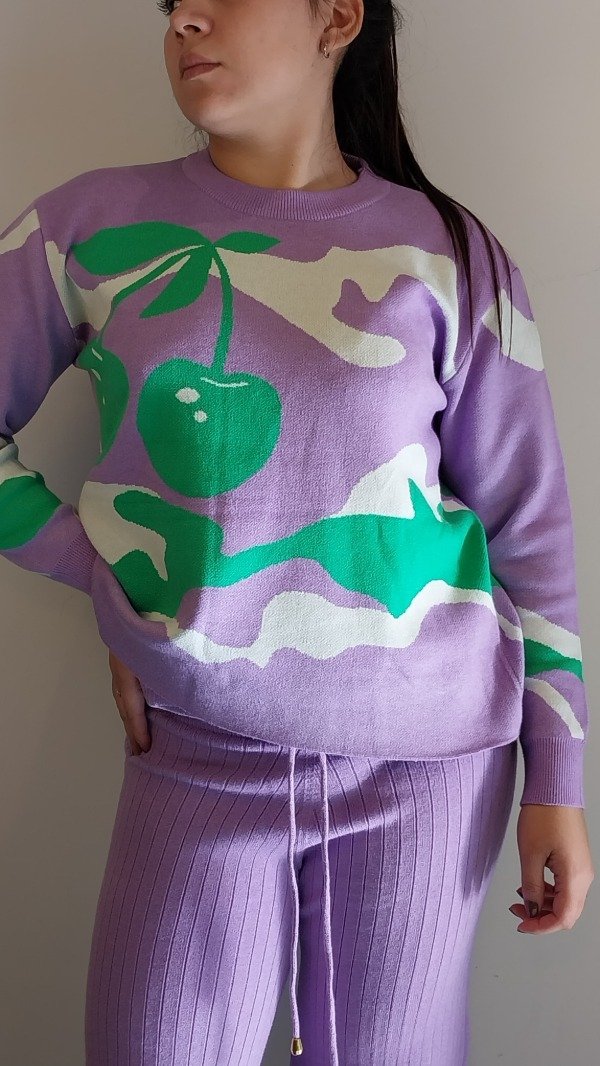 Producto - Sweater cerezas multicolor Zinnia