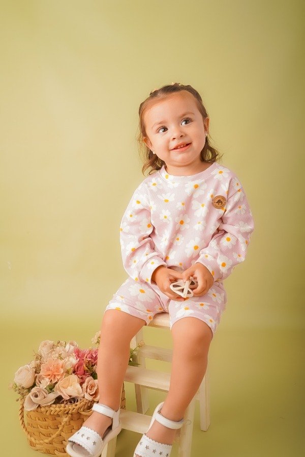 Producto - Conjunto Waffle: MARGARITAS ROSAS