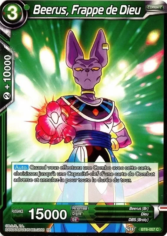 Producto - BT6-057	Godstrike Beerus FOIL - DESTROYER KINGS