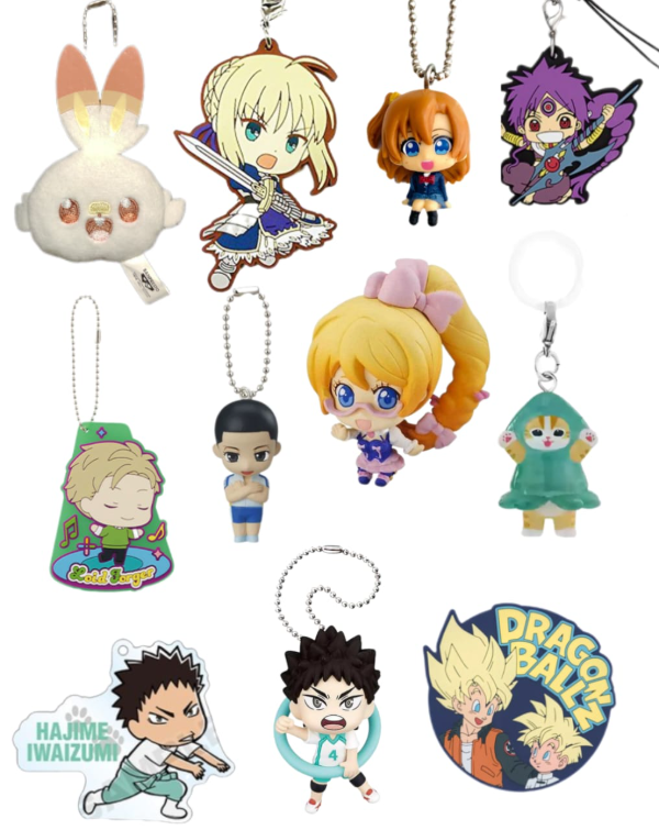 Producto - Gashapones Colgantes ORIGINALES Goma y Acrilico