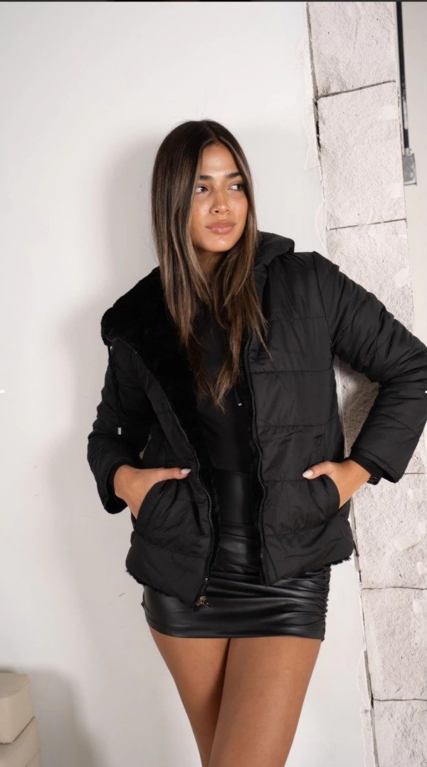 Producto - Campera de abrigo reversible  negra