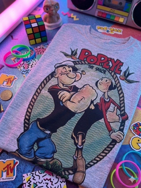 Producto - Remera Mujer Popeye Gris