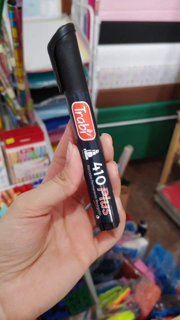 Producto - Marcador Trabi 410 Permanente Punta Biselada Negro