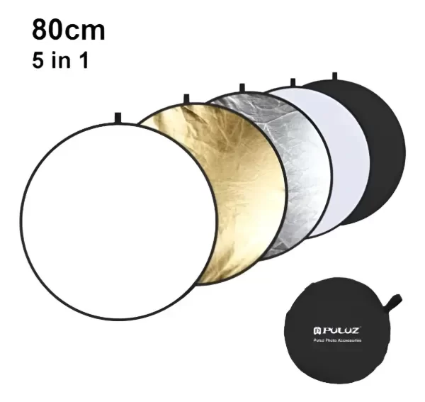 Producto - Pantalla Reflectora 80cm 5 En 1 Iluminación Fotografía Puluz - 0