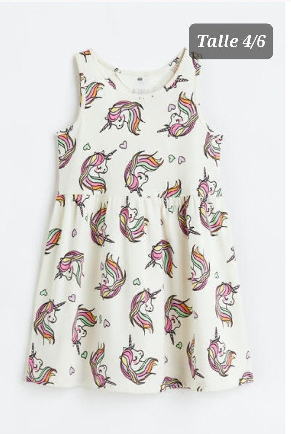 Vestido HyM talle 4/6 unicornio