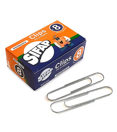 Producto - Broches clips SIFAP  nro 8  x 50