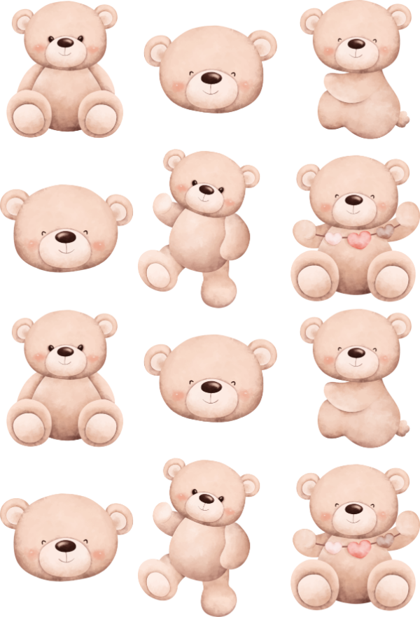 Producto - STICKERS OSITO FORMA X 12