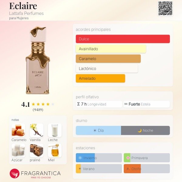 Producto - Eclaire Lataffa - vainilla/caramelo/dulce - 1
