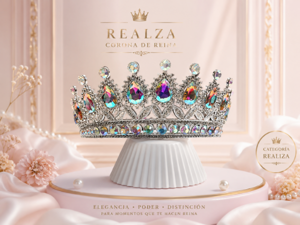 Producto - Tiara plateado tornasol Q-EH50