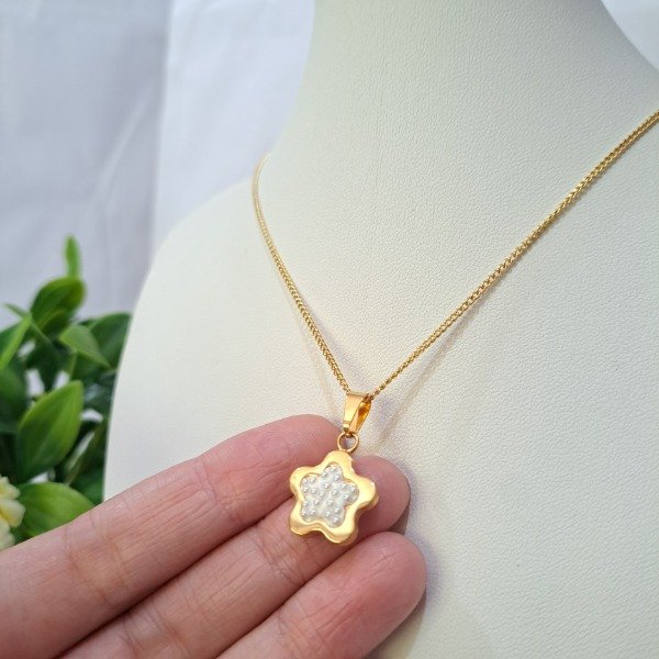 Producto - Dije o Collar Flor Perlitas