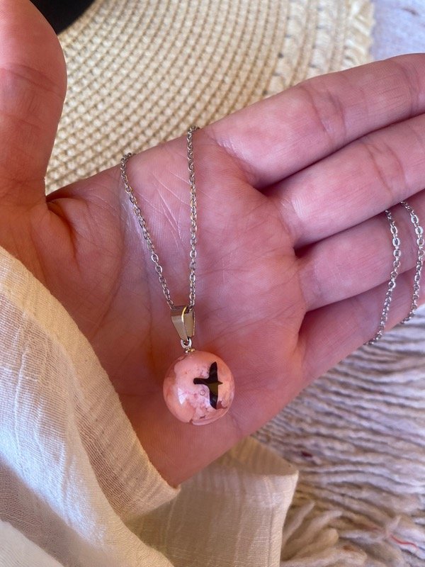 Producto - Collar cielito rosa y ave A.Q
