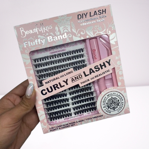 Producto - Pestañas DIY Lash 3D con Pinza y Pegamento - Beautiful Kiss