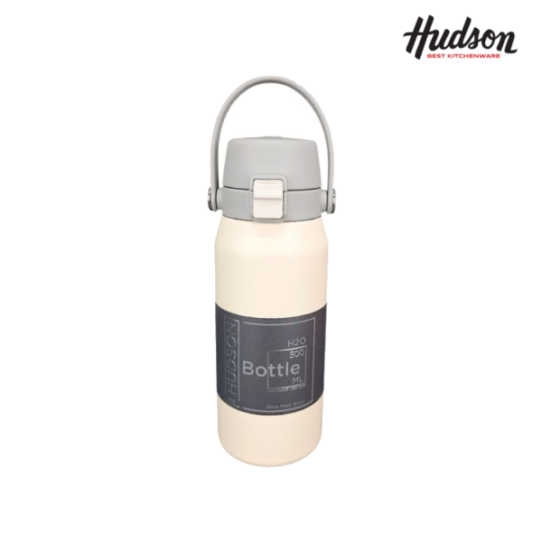 Producto - BOTELLA DEPORTIVA 500ML TAPA FLIP CREMA HUDSON (cod. 3037)