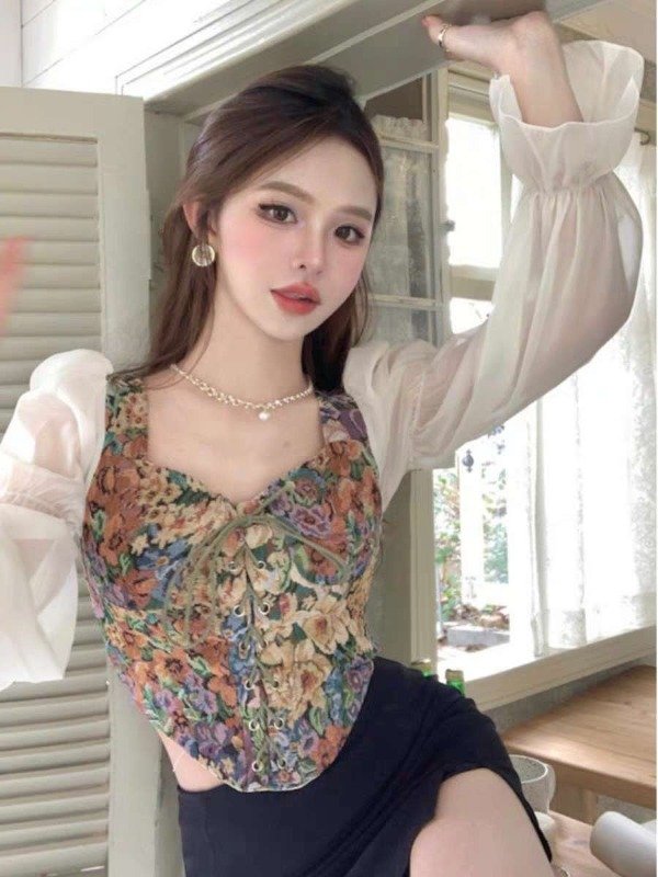 Producto - Top vintage con mangas