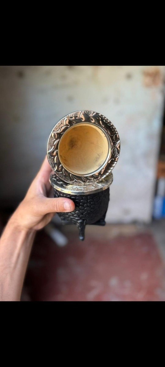 Producto - camionero, cuero croco, virola de alpaca sincelada