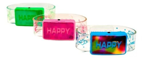 Producto - PULSERA LUMINOSA HAPPY LASER X6 COLORES SURTIDOS