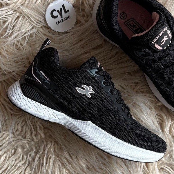 Producto - I RUN Fashion Negro / Rosa - 1
