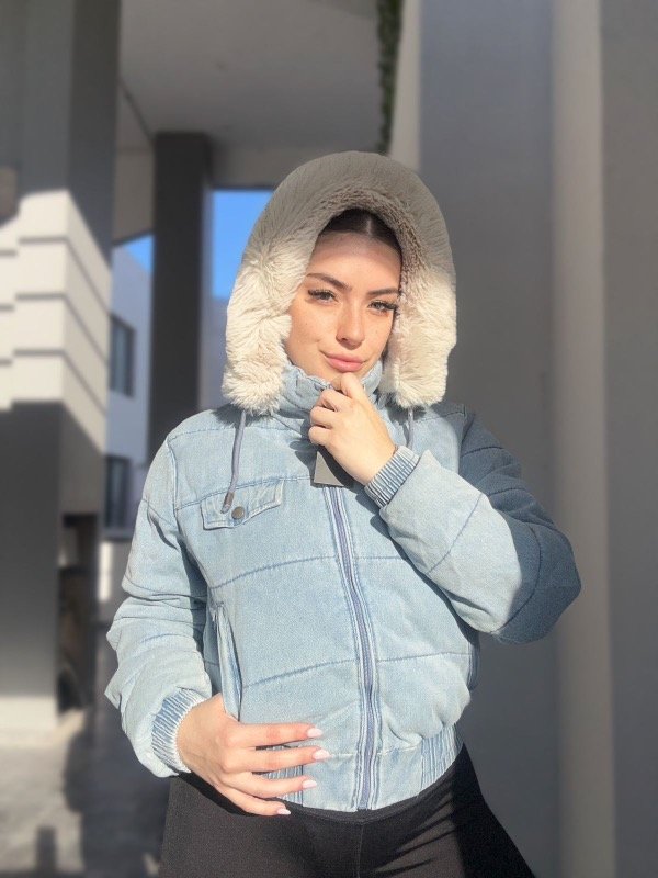 Producto - Campera Puffer Jean Peluche