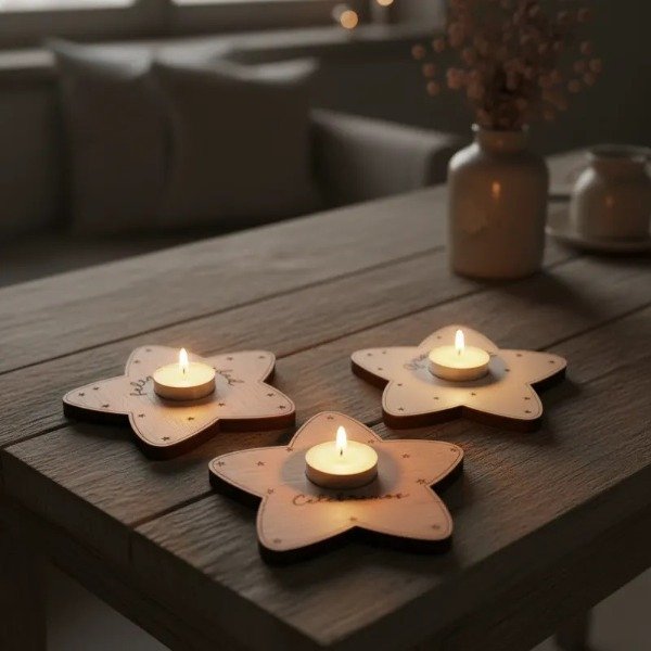 Producto - Portavela Estrella Grabado