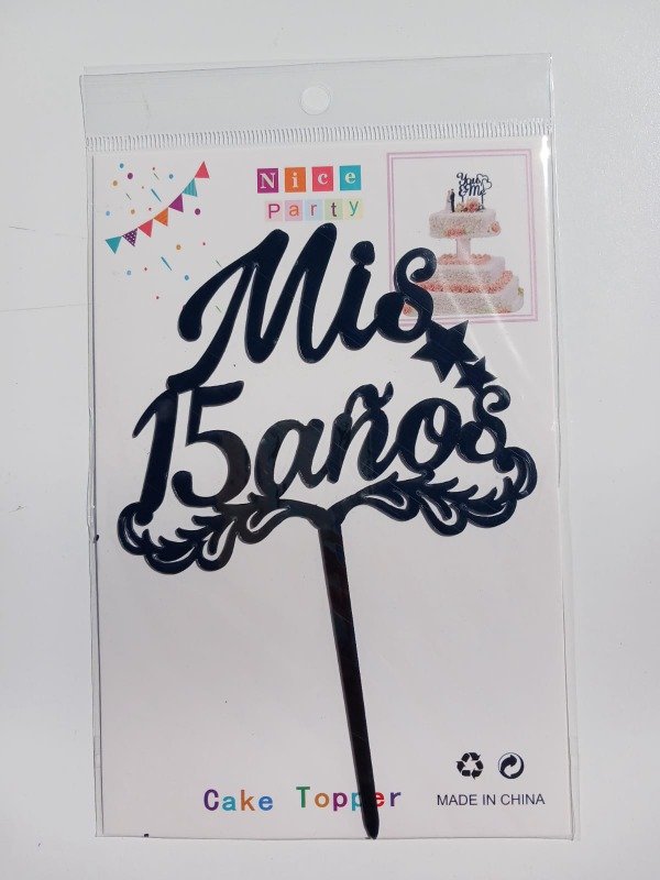 Producto - Cake Topper Acrílico "Mis 15 Años" M13