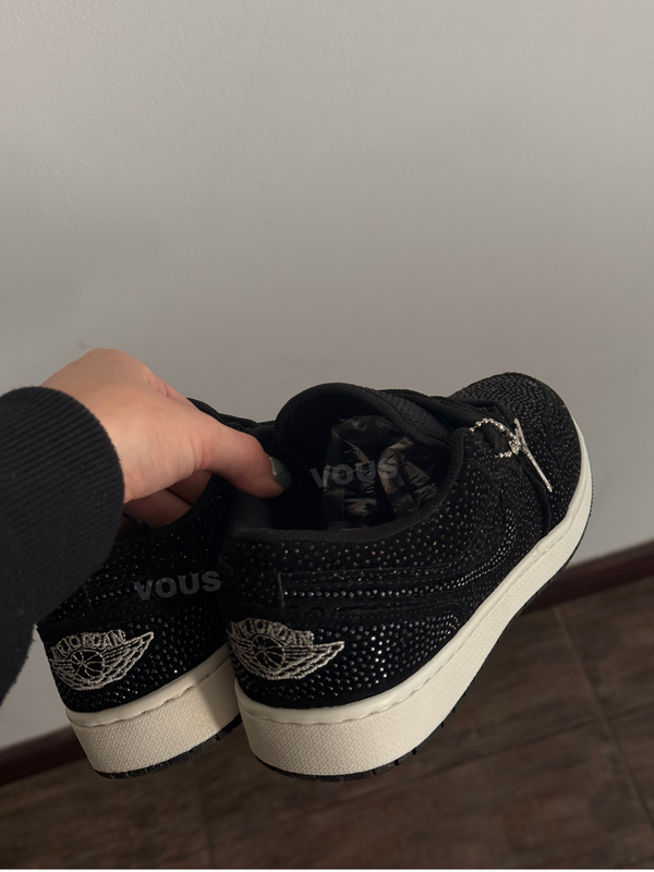 Producto - Air Jordan 1 Low negras strass - 1