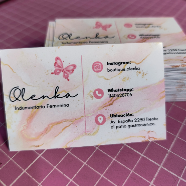 Producto - 100 Tarjetas de Presentación/Agradecimiento  9x5 cm - 3