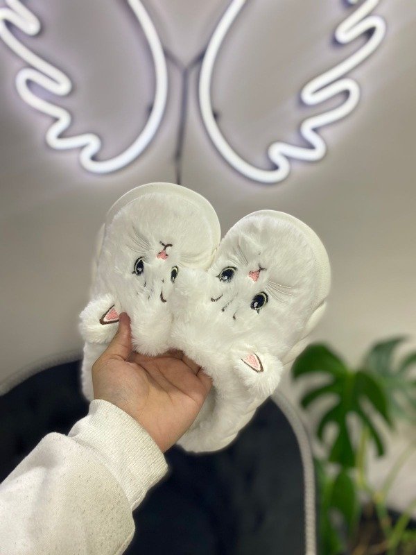 Producto - PANTUFLAS GATITO - BLANCO